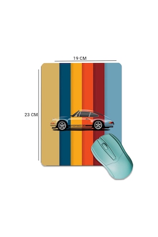 Sonictouch Renkli Araba Temalı Pürüzsüz Yüzey Kaymaz Taban Dikişsiz Kenar Gamer Oyuncu Mouse Pad 19x Mousepad