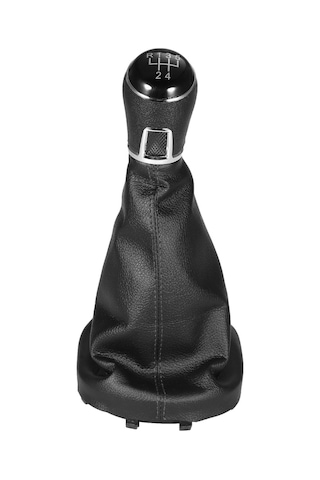 Youmex Vw Touran 2003-2010 Ve Caddy Mk2 2004-2009 İçin 5 Vites Değiştirici Kolu, Dayanıklı Pu Deri Malzeme, Kolay Kurulum Siyah