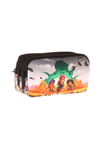 Kaukko Kids Aviator Baskılı Siyah Erkek Çocuk Okul Kalemliği Kalem Çantası - L5426