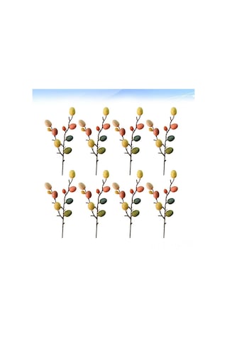 Yunboo 8 Adet Yumurta Süsleme Dalı - Dıy Paskalya Ev Dekorasyonu, Aile Salonu Ve Alışveriş Merkezi İçin Stili Ş Tasarım