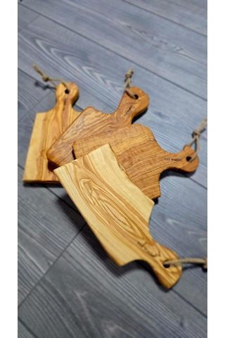 Eksiz Tek Parça Zeytin Ağacı Mini Sunum Kesme Tahtası