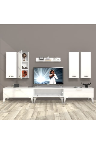 Decoraktiv Eko 8d Slm Silver Tv Ünitesi Tv Sehpası Beyaz