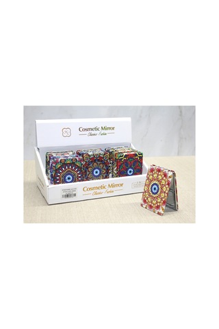 3 Adet Taşlı El Aynası Dikdörtgen İnce Tasarım Cep Ayna Ve Hand Mirror Pocket Mirror 8,5x6 Cm
