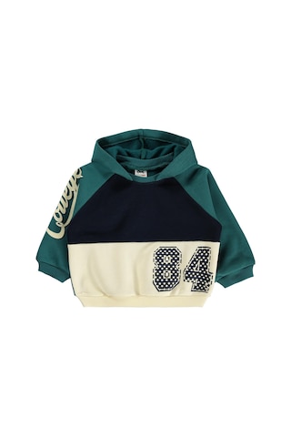 Civil Baby Kapüşonlu 6-18 Ay Sweatshirt - Yeşil Zümrüt Yeşili