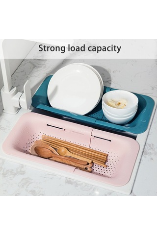 Konesam Genişleyebilen Pasta Malzemeli Lavabo Kurutma Rafı - Gri Gri