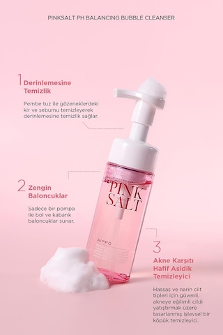 Aippo Pinksalt Ph Balancing Bubble Cleanser 155 ML