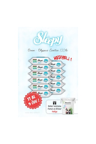 11 Al 9 Öde Sleepy Ocean - Okyanus Islak Havlusu Ve Rosıe Tekli