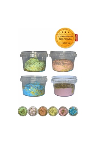 Köpüklü Ve Simli Slime 4 Lü Slime Simli Slaym Simli Oyun Hamuru Çok Renkli