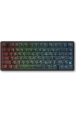 Jet 75 E-sport Black Topographic %75 Kailh Magnetic God Manyetik He Rgb Mekanik Klavye Hw-jet75-10