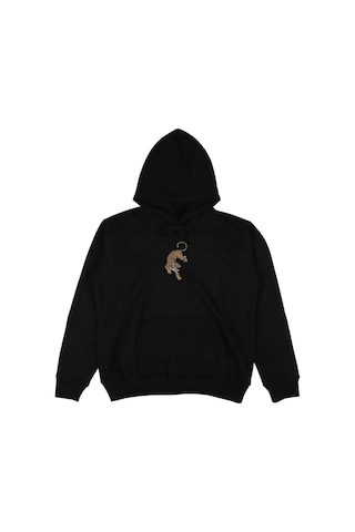 Adrift Stay Wild Siyah Oversize Unisex Kapüşonlu Sweatshirt Hoodie Siyah