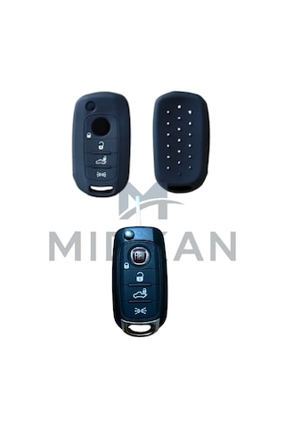Fiat Egea Silikon Anahtar Kılıfı Siyah Renk