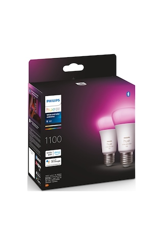Philips HueWCA 9-75W E27 Renkli Akıllı Ampul 2'li Ekopaket