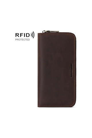 Sones Humerpaul Bp816 Rfıd Anti-Manyetik Erkek Uzun Cüzdan İş Retro Çoklu Kart Solt Çanta Kahverengi