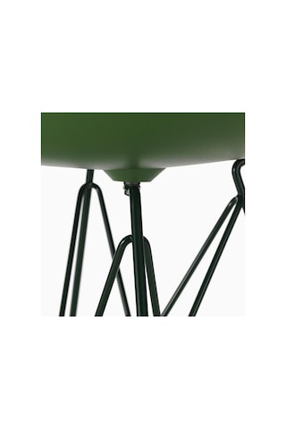 Vitra Eames Plastik Yan Sandalye Re Dsr Duotone, Geri Dönüştürülmüş Plastik Yeşil