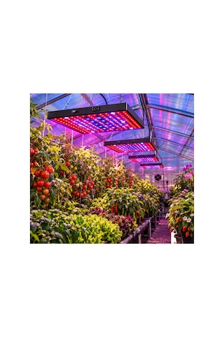 45w Full Spectrum Led Bitki Yetiştirme Lambası - 225 Led Kırmızı Mavi Işık 30.5x30.5 Cm Bitki Büyütme Paneli Fişli / Asma Teli Dahil Tak Çalıştır Set
