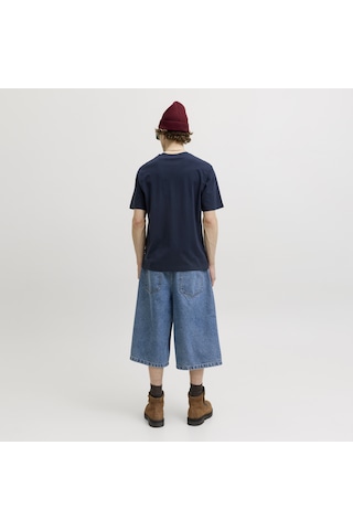 Jack & Jones Erkek Gögüs Baskili Bisiklet Yakatisört - Savona - 12310070 Çok Renkli