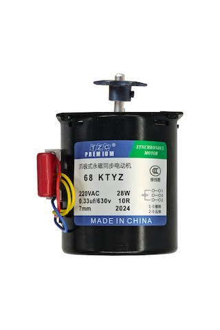 68 Ktyz 28w 10rpm 220v Ac Senkron Motor