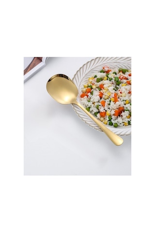 Arvale Profesyonel 21 Cm Paslanmaz Çelik Servis Kaşığı Yemek Ve Salata Servisi İçin