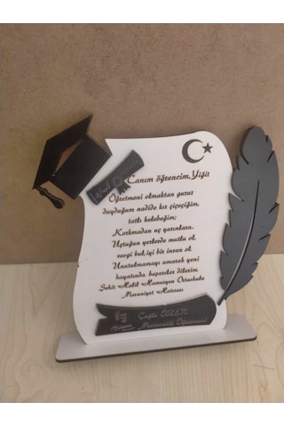 Mezuniyet Hatırası Plaket Kişiye Özel İsim Yazılı Gönderilecekt