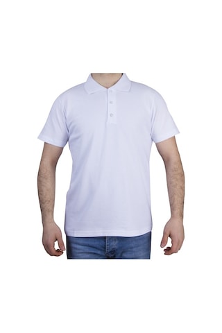Polo Yaka Tshirt İş Elbiseleri Beyaz