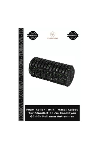Foam Roller Tırtıklı Masaj Rulosu Tür:standart 30 Cm Kondisyon Günlük Kullanım Antrenman Siyah - Yeşil