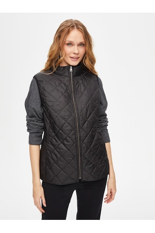 Zincir Nakış Detaylı Kapitone Yelek 69453 U6945310 Siyah