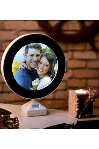 Led Işıklı Fotoğraflı Oval Sihirli Ayna-433