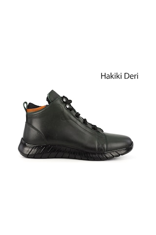 Gönderi(R) Gönderi R Fermuarlı Hakiki Deri Bot Haki