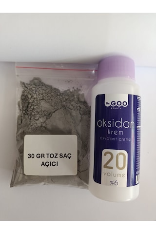 Qf Toz Saç Açıcı 30 Gr Ve 60 Ml 20 Vol Oksidan Krem