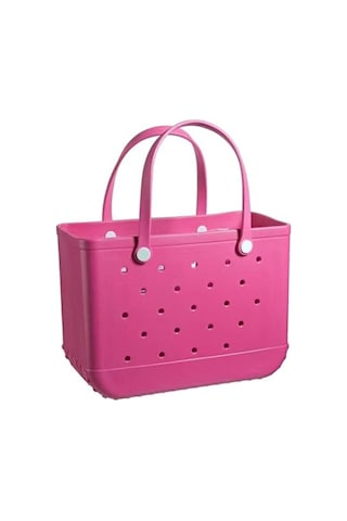 Maiyame Eva Materyal Kapasiteli Su Geçirmez Plaj Çanta - Pembe Küçük Boy 28x11x21 Cm, 410g Tek Askılı Deformasyona Dayanıklı Tasarım Gül Kırmızı