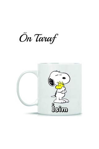 Snoopy Kişiye Özel Kupa Bardak Beyaz