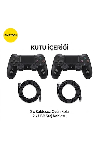 Ps4 Uyumlu Kablosuz Oyun Kolu V2 2'li Paket Kesintisiz Oyun Keyfi