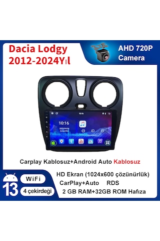 Renault Dacia Lodgy 2012-2024yıl 2gb Ram 32gb Rom Carplay Multime