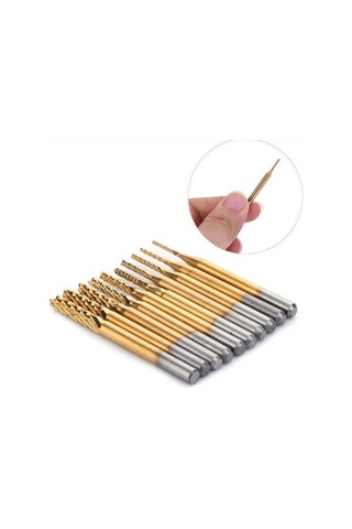 Titanyum Kaplı Tungsten Çelik Cnc Freze Pcb Kesici 1,1 - 2,0mm