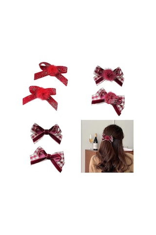 Noel Papyon Saç Tokası Fransız Tarzı Saç Tokası Kızlar Tokal Diğer