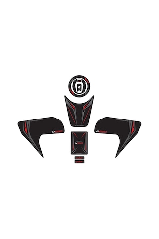 Bajaj Pulsar N250 2023 Model Tank Pad Set Kırmızı Edition Special Series Redline Grafik