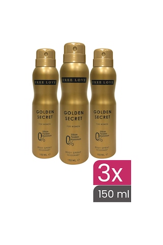 Free Love Golden Secret Kadın Deodorant 3 x 150 ML