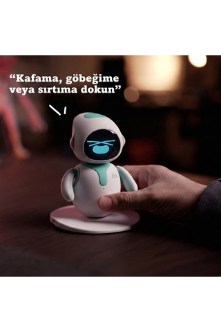 Eilik - Akıllı Masaüstü Arkadaşı Robot İnteraktif, Duygusal Zeka Ve Dokunmatik Tepkili Eğitici Oyuncak Mavi