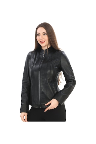 New Zaya Leather Kadın Hakiki Kuzu Deri Ceket