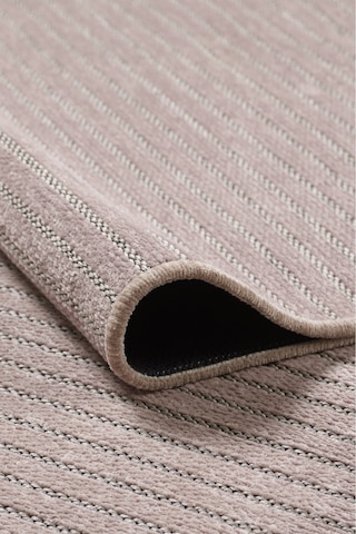 Bej Fitilli Desen Şönil Kilim Makinede Yıkanabilir Kaymaz Taban Halı Yolluk Bej