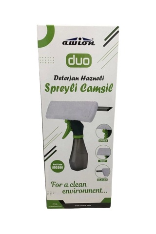 Deterjan Hazneli Spreyli Cam Sil Beyaz