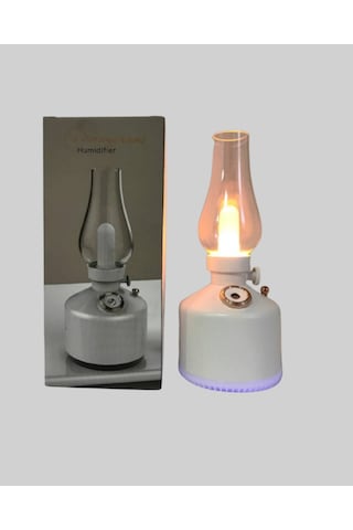 Renkli Led Işıklı Retro Gaz Lambası Aroma Terapi Mist Maker Çok Renkli