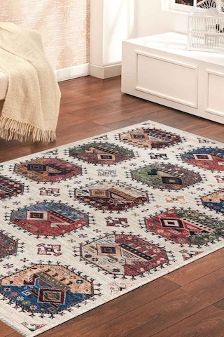 Valencıa-1509 Kaymaz Taban Dekoratif Modern Yıkanabilir Kolay Temizlenen Salon Balkon Mutfak Halısı Kilim Yolluk