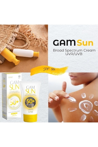 GAAM SUN Leke Karşıtı Yüksek Uva/Uvb Koruma E Vitamini İçeren Güneş Kremi SPF50+ 50 ML