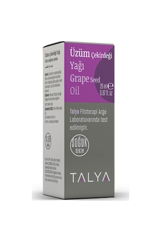 Talya Soğuk Sıkım %100 Saf ve Doğal Üzüm Çekirdeği Yağı 20 ML