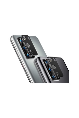 Huawei P40 Zore Kamera Lens Koruyucu Cam Filmi Siyah