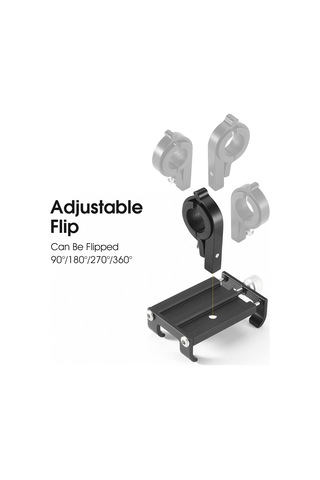 Neevoyu Bisiklet Telefon Tutucu - Güvenli Sürüş İçin Sağlam Alüminyum Sabitleyici 55-100mm Telefonlar İçin Siyah