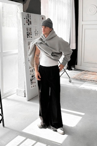 Gri Cozy Basic Oversize Sweatshirt Gri