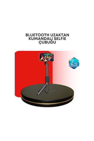 Dikey Yatay Çekim Destekli Selfie Stick Tripod