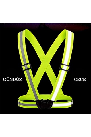 Yüksek Görünürlüklü REFLEKTÖRLÜ KLİPSLİ Ayarlanabilir FOSFORLU Pr